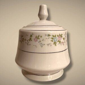 Sango Majesty Collection Covered Sugar Bowl With Floral Design EVC No Chips